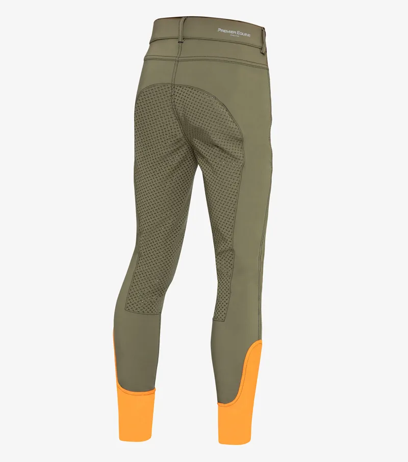 Premier Equine Diablo Junior Unisex Riding Breeches Olive 4 Premier Equine Diablo Junior Unisex Riding Breeches Olive - Image 2