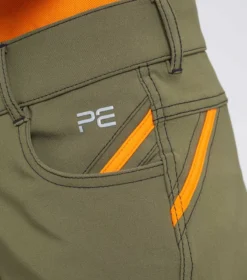 Premier Equine Diablo Junior Unisex Riding Breeches Olive 11 Premier Equine Diablo Junior Unisex Riding Breeches Olive -Equestrian Supply Store diablo kids breeches green 5