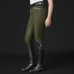 Mountain Horse Diana Silicone Full Seat Breeches Green -Equestrian Supply Store diana green side