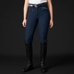 Mountain Horse Diana Silicone Full Seat Breeches Navy -Equestrian Supply Store diana navy front