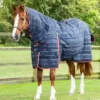 Premier Equine Domus 400g Combo Stable Rug Navy -Equestrian Supply Store domus stable 400g heavyweight stable rug navy check