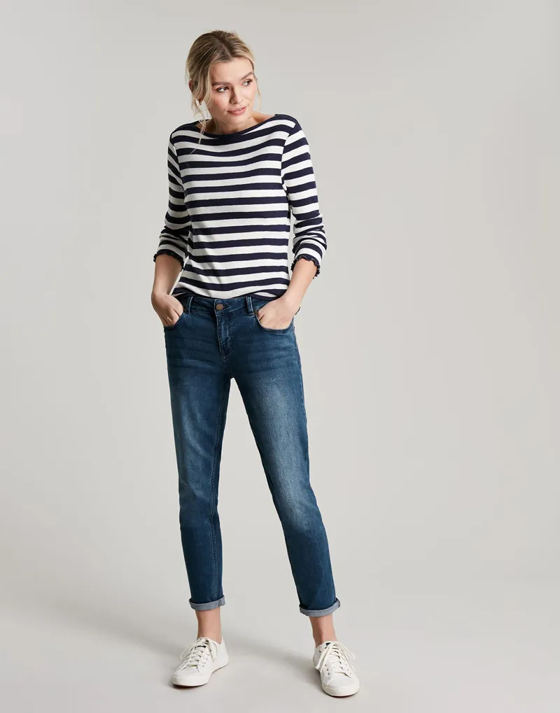Joules Simone Girlfriend Jeans - Indigo 4 Joules Simone Girlfriend Jeans - Indigo - Image 2
