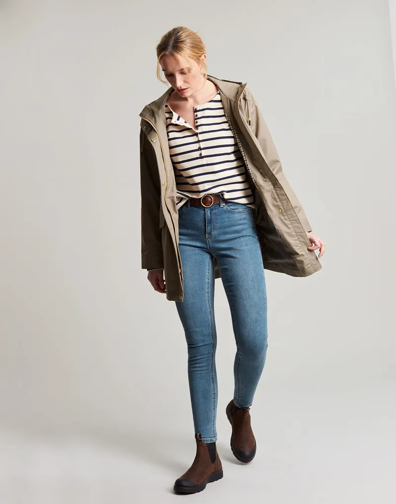 Joules Padstow Raincoat - Mushroom 5 Joules Padstow Raincoat - Mushroom - Image 3