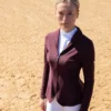 Premier Equine Finio Ladies Competition Show Jacket Plum -Equestrian Supply Store finio competition jacket wine 1