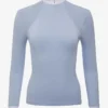 LeMieux Olivia Long Sleeve Show Shirt Mist -Equestrian Supply Store it04281 product olivialongsleeveshowshirt mist 1