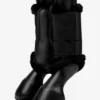 LeMieux Fleece Edged Mesh Brushing Boots Black -Equestrian Supply Store lm fleeceedgeboots blackblack9 hr