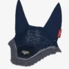 LeMieux Loire Fly Hood Twilight Navy -Equestrian Supply Store lm loiresatin flyhood navy lr201