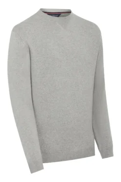 LeMieux Mens Crew Neck Jumper Grey -Equestrian Supply Store lm menscrewneckjumper grey3 lr