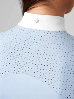 LeMieux Olivia Long Sleeve Show Shirt Mist -Equestrian Supply Store lm showshirts hr 47