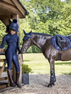 LeMieux Young Rider Pull On Breech Indigo -Equestrian Supply Store lm youthbaselayer navy14 hr