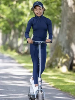 LeMieux Young Rider Pull On Breech Indigo -Equestrian Supply Store lm youthbaselayer navy17 hr