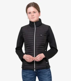 Premier Equine Mini Elena Girl's Hybrid Riding Jacket Black -Equestrian Supply Store mini elena girls hybrid riding jacket black