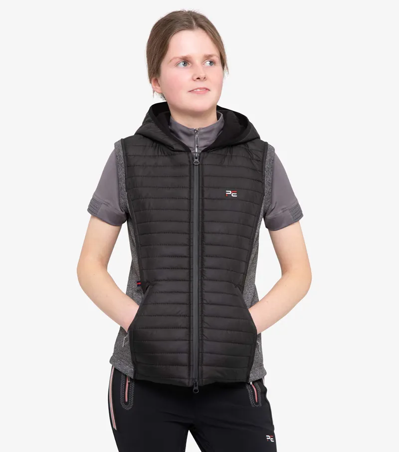 Premier Equine Mini Lamera Girl's Hybrid Riding Gilet Black 4 Premier Equine Mini Lamera Girl's Hybrid Riding Gilet Black - Image 2