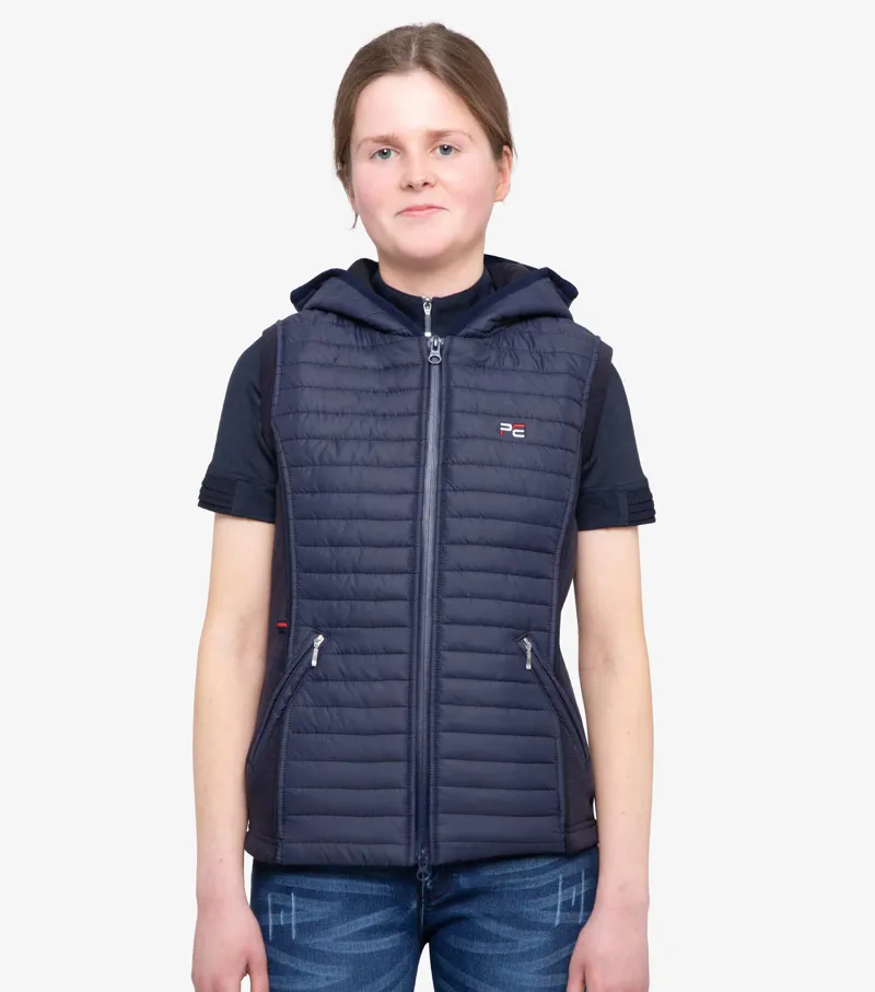 Premier Equine Mini Lamera Girl's Hybrid Riding Gilet Navy 4 Premier Equine Mini Lamera Girl's Hybrid Riding Gilet Navy - Image 2
