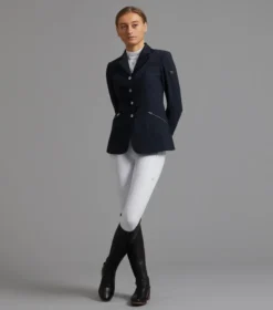 Premier Equine Nera Ladies Competition Jacket - Navy -Equestrian Supply Store nera competition jacket navy 7