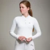 Premier Equine Odessa Girls Riding Shirt White -Equestrian Supply Store odessa girls riding shirt white