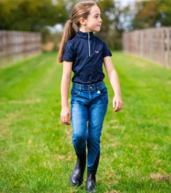 Premier Equine Mini Roxy Girl's Denim Riding Breeches -Equestrian Supply Store roxy kids denim breeches 7