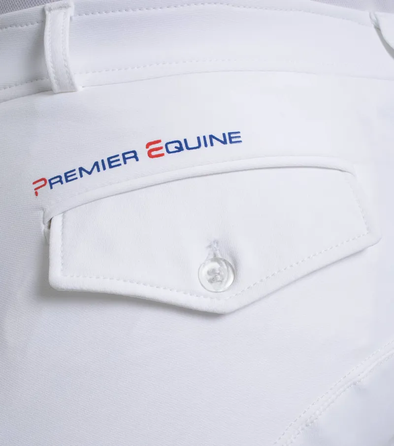 Premier Equine Santino Men's Gel Knee Riding Breeches White 6 Premier Equine Santino Men's Gel Knee Riding Breeches White - Image 4