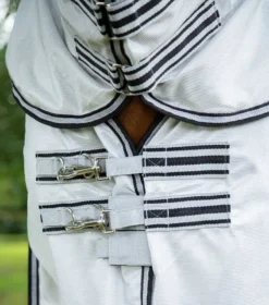 Premier Equine ShowerTex Fly Rug With Surcingles Red -Equestrian Supply Store showertex stay dry fly rug red 3