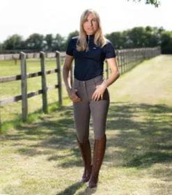 Premier Equine Virtue Ladies Full Seat Gel Riding Breeches Walnut